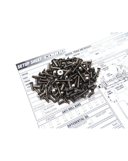 Kit de visserie titane hexagonale Cobra SRX8 - HIRO SEIKO - 48179