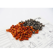 Kit visserie titane/alu hexagonale T4'18 Orange - HIRO SEIKO - 48200