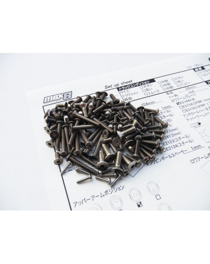 Kit de visserie titane hexagonale MBX8 (180pcs) - HIRO SEIKO - 48304