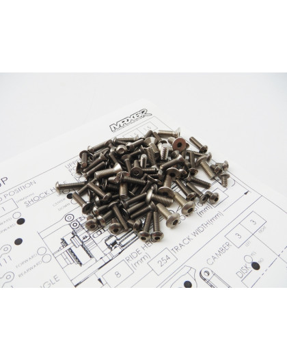  MRX-6R Titanium Hex Socket Screw Set - 48391 - HIRO SEIKO