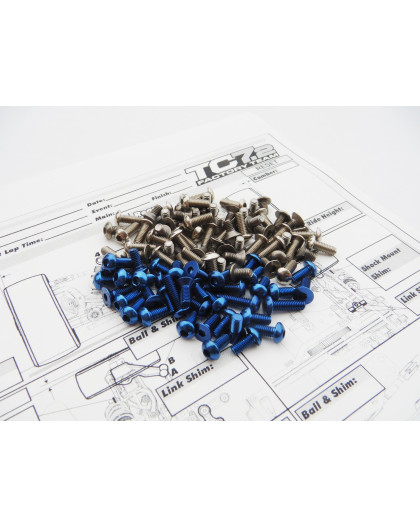  RC10TC7.1 Titan/Alum Hex Socket Screw Set - 48394 - HIRO SEIKO