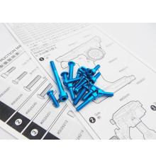  M17 Light Weight Screw Set [T-Blue] - 48407 - HIRO SEIKO