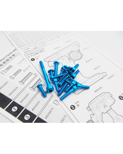 Kit de visserie alu M17 Bleu clair - HIRO SEIKO - 48407