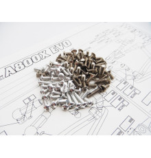  A800X EVO Titan/Alum Hex Socket Screw Set [Silver] - 48431 - HIRO SE