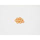  3mm Alloy Spacer Set (1.0t) [Orange] - 48456 - HIRO SEIKO