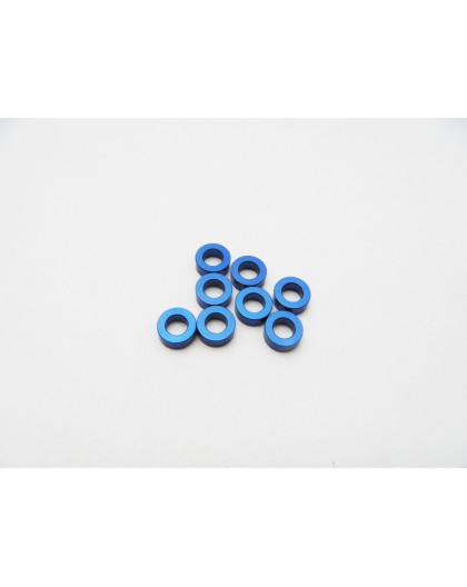  3mm Alloy Spacer Set (2.0t) [Y-Blue] - 48467 - HIRO SEIKO
