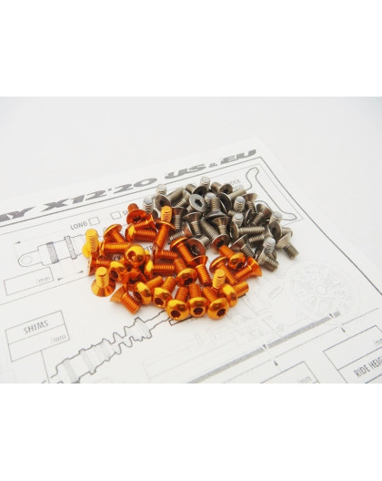 Kit visserie titane/alu hexagonale X12'20 EU/US - HIRO SEIKO - 48563