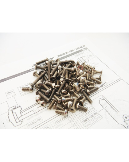  XB4'20 Titanium Hex Socket Screw Set - 48598 - HIRO SEIKO