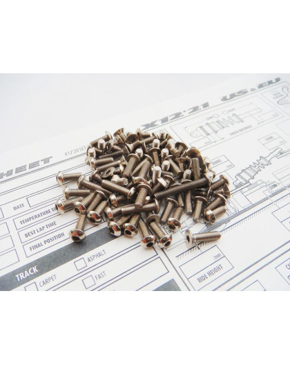 Kit de visserie titane hexagonale X12'21 - HIRO SEIKO - 48625