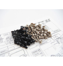 T4'21 Titan/Alum Hex Socket Screw Set Black - HIRO SEIKO - 48635