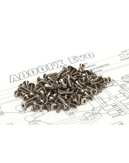 A800FX EVO Titanium Hex Socket Screw Set (88pcs) - HIRO SEIKO - 48661