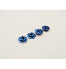 4mm Alloy Serrated Wheel Nut Blue - HIRO SEIKO - 48665