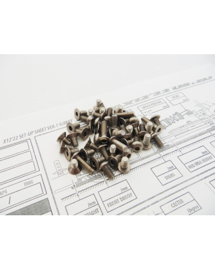 Kit de visserie titane hexagonale X12'22 - HIRO SEIKO - 48685