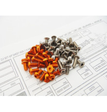 X12'22 Titan/Alum Hex Socket Screw Set Orange - HIRO SEIKO - 48686