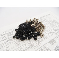 X4'23 Titan/Alum Hex Socket Screw Set Noir - HIRO SEIKO - 48851