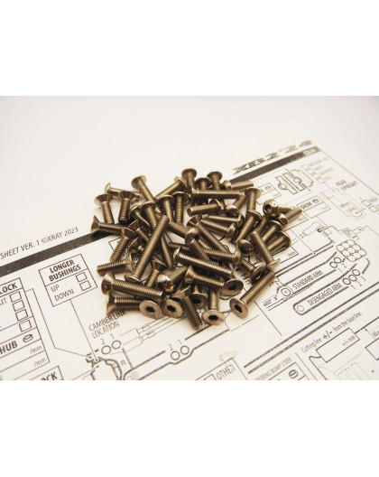 Kit de visserie titane hexagonale XB2C/D'24 - HIRO SEIKO - 48934