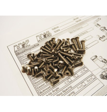 Kit de visserie titane hexagonale RC10B7/B7D - HIRO SEIKO - 48942