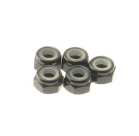  4mm Alloy Nylon Nut [Black] - 69229 - HIRO SEIKO