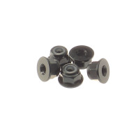  3mm Alloy Flange Nylon Nut [Black] - 69241 - HIRO SEIKO