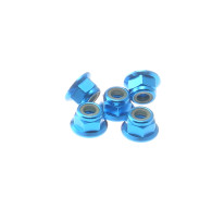  4mm Alloy Flange Nylon Nut [TAMIYA-Blue] - 69243 - HIRO SEIKO