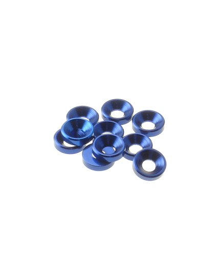  3mm Alloy Countersunk Washer [YOKOMO-Blue] - 69250 - HIRO SEIKO