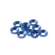  4mm Alloy Countersunk Washer [YOKOMO-Blue] - 69256 - HIRO SEIKO