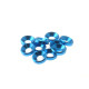  4mm Alloy Countersunk Washer [TAMIYA-Blue] - 69255 - HIRO SEIKO
