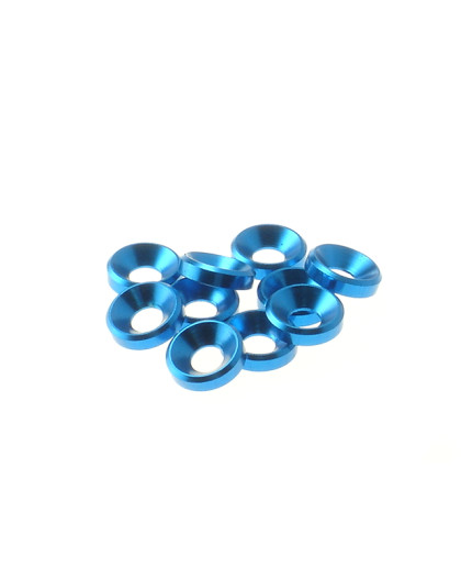  4mm Alloy Countersunk Washer [TAMIYA-Blue] - 69255 - HIRO SEIKO