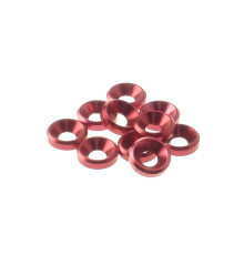  4mm Alloy Countersunk Washer [Red] - 69258 - HIRO SEIKO