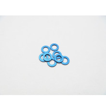  3mm Alloy Spacer Set (0.5t/0.75t/1.0t) [Y-Blue] - 69450 - HIRO SEIK