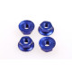  4mm Alloy Serrated Wheel Nut [Y-Blue] - 69592 - HIRO SEIKO