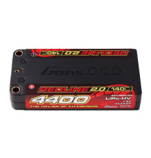 LIPO 4400 mAh SHORTY 7.6V HV 140C 2S1P PK5 - GENS ACE - GA44002S14S5