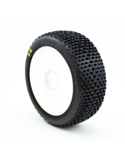 H-BLOCK S2 (SOFT) MOUNTED WHITE (2pcs.) - PROCIRCUIT - PCW2001-S2