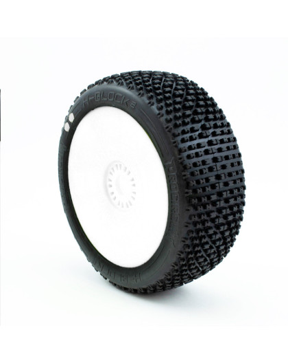 H-BLOCK S1 (S-SOFT) MOUNTED WHITE (2pcs.) - PROCIRCUIT - PCW2001-S1