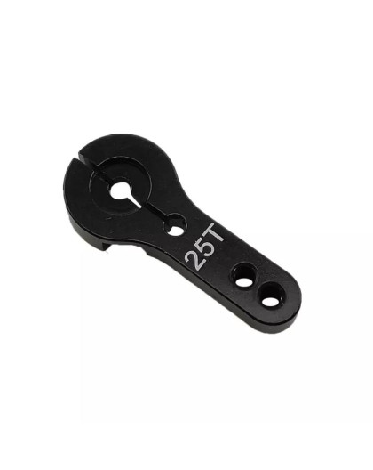 ALU CLAMPING SERVO HORN BLACK (25T - 24mm) - RC PARTS - RC15201-BLK