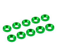 4 mm. ALU. WASHER GREEN (10 pcs) - UR1511-GR - ULTIMATE