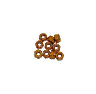 4 mm. ALU. NYLON NUT GOLD (10 pcs) - UR1512-G - ULTIMATE