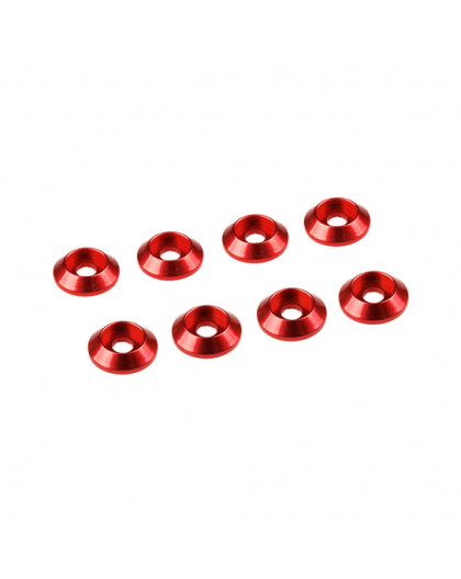 3MM ALUMINIUM CAP HEAD WASHER RED (8 pcs) - UR1521-R - ULTIMATE