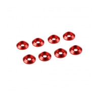 3MM ALUMINIUM CAP HEAD WASHER RED (8 pcs) - UR1521-R - ULTIMATE