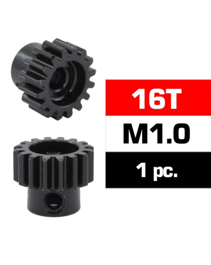 HSS STEEL M1.0 PINION GEAR 16T W/5.0mm BORE - ULTIMATE - UR4310-16