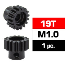 HSS STEEL M1.0 PINION GEAR 19T W/5.0mm BORE - ULTIMATE - UR4310-19