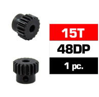 HSS STEEL 48DP PINION GEAR 15T W/3.17mm BORE - ULTIMATE - UR4314-15