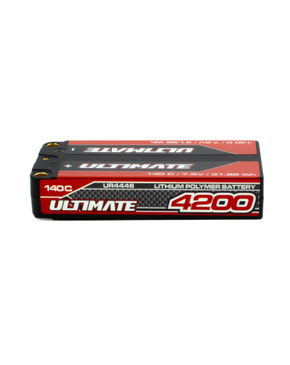 GRAPHENE HV LiPo SHORTY 4200 7.6V 140C 5mm TUBES -ULTIMATE - UR4446