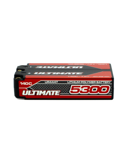 GRAPHENE HV LiPo SHORTY 5300 7.6V 140C 5mm TUBES -ULTIMATE - UR4447