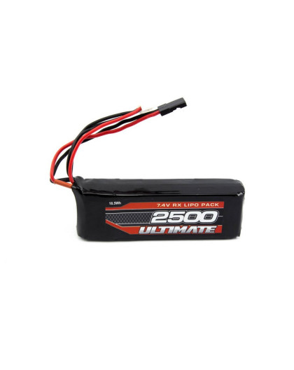 ULTIMATE 7.4v. 2500mAh LiPo FLAT RECEIVER BATTERY PACK JR - UR4451 - 