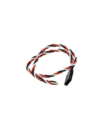 Prise Futaba male câble tressé (30cm) - ULTIMATE - UR46135