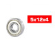 "5x12x4mm ""HS"" METAL SHIELDED BEARING SET (2pcs) - UR7834-2 - ULTIM