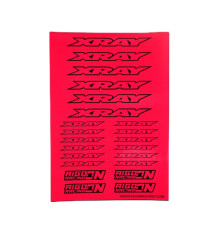 Stickers sheet Xray Fluo pink Size A5 - AIGOIN RACING - AR3004