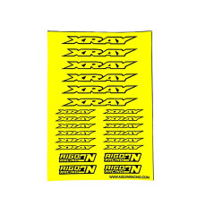 Stickers sheet Xray Fluo yellow Size A5 - AIGOIN RACING - AR3001