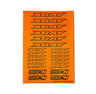 Stickers sheet Xray Fluo orange Size A5 - AIGOIN RACING - AR3002
